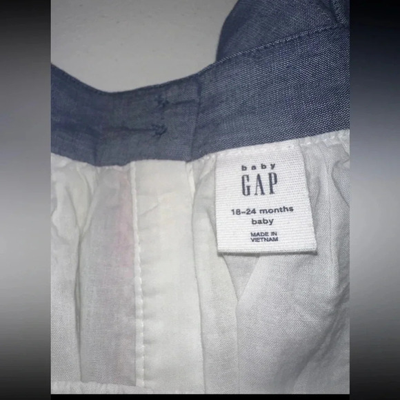 NWT Baby GAP Pastel Striped Chambray Dress - Picture 7 of 8